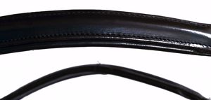 Caballo Cuero Headcollar Halter Negro Marrón Trenzado Equino Cob Completo - Product Image 5