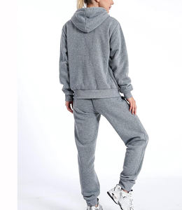 Conjunto de chándal de mujer con cremallera al por mayor de alta calidad, chándal de mujer personalizado con logotipo para venta en línea - Product Image 3