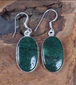 Pendiente de Aventurina verde, pendiente de Plata de Ley 925, pendiente de piedra preciosa de Aventurina hecho a mano, joyería para regalos de aniversario - Product Image 2