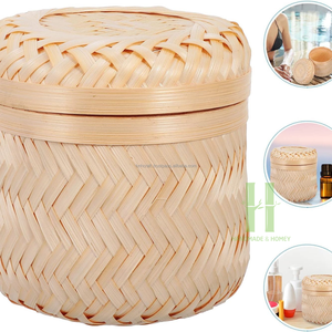 Cesta de almacenamiento tejida de bambú natural con forma rectangular para cocina, comedor y sala de estar, embalaje OEM para uso de alimentos de Vietnam - Product Image 5