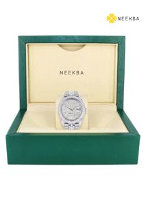 Reloj Moissanite totalmente helado hecho a mano-Hip Hop Diamond Tester Passed Watch, proveedor de relojes Moissanite indio de confianza - Product Image 6