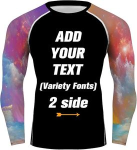 เสื้อรัดกล้าม MMA แบบปรับแต่งได้สำหรับผู้ชาย ผ้าวอร์สต์ แห้งเร็ว แขนสั้น สีต่างๆ โลโก้ ชื่อทีม ระบายอากาศ ป้องกันรังสียูวี เสื้อกีฬา - Product Image 3