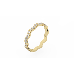 Elegantes Anillos de Diamantes ETR1 con Banda Ondulada de 1.80mm en Oro de 14k con 0.64cts de Claridad SI y Color IJ, Opciones en Oro Rosa/Amarillo/Blanco - Product Image 1