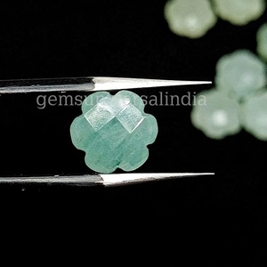 Abalorios de piedras preciosas sueltas con forma de flor de Aguamarina Natural, venta al por mayor, Briolette tallado a mano facetado de Aguamarina para fabricación de joyas a granel - Product Image 2