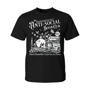T-shirt retrò settimanale per il club dei lettori antisociali senza scusa, articolo promozionale personalizzabile - Product Image 2