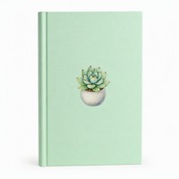 Carnet de notes à couverture rigide personnalisable en gros, motif menthe succulente