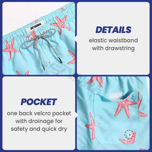 Short de bain slim pour homme de couleur unie Short de bain slim léger pour homme Short de bain slim pour homme avec poches latérales - Product Image 5