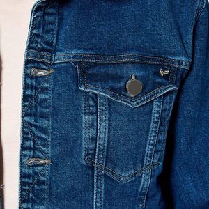 แจ็กเก็ตผ้ายีนส์สำหรับผู้ชายเสื้อแจ็กเก็ตเดนิมแบบมีกระเป๋าระบายอากาศได้ดีดีไซน์ใหม่มีสไตล์ - Product Image 3