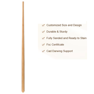 Gỗ lục bình thiết kế cầu thang bộ phận rắn Poplar Trắng primed Pin Top 5080-42 inch thanh lịch có thể điều chỉnh truyền thống dễ dàng - Product Image 1