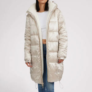 Abrigo Acolchado Largo con Capucha para Mujer, Ropa de Invierno de Primera Calidad, Venta al por Mayor - Product Image 5