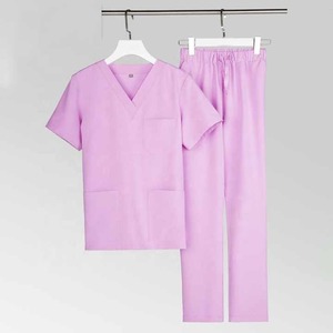 Uniformes d'hôpital unisexe à la mode Ensembles de gommage pour infirmière de laboratoire personnalisés Tissu en toile-pour hommes et femmes dans la profession médicale - Product Image 5