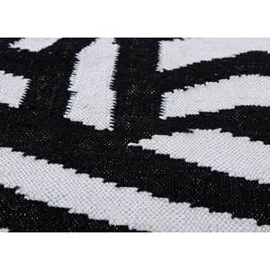 Alfombras de Lana Tejidas Planas Alhambra en Gris y Negro, Kilim Hecho a Mano con Rayas Geométricas Rectangulares para Sala de Estar, Pasillo - ADWP-13054 - Product Image 3
