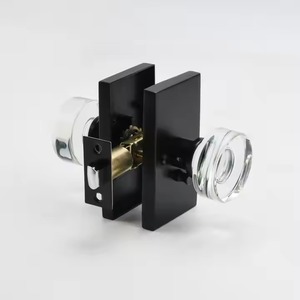 Bouton de porte élégant en verre et noir pour intérieur de bureau à domicile poignée en cristal matériel de porte moderne durable et décoratif - Product Image 5