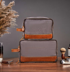Kit Dopp de lona personalizado, Kit de afeitado, bolsa para padrinos de boda, estuche de viaje, artículos de tocador, mejor hombre, para uso en el baño, regalo de Navidad - Product Image 2