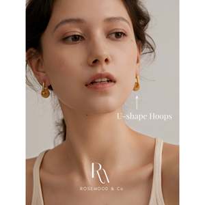 Orecchini a Cerchio a U Delicati Color Giada, Leggeri con Pietre Verdi e Gialle Pendenti, Design alla Moda, Idea Regalo - Product Image 6