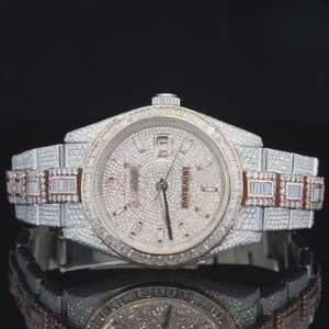 Logotipo personalizado Iced Flooded Out Hip Hop Pass Diamond Test Movimiento de lujo Automático Presidencial VVS Moissanite Relojes - Product Image 1