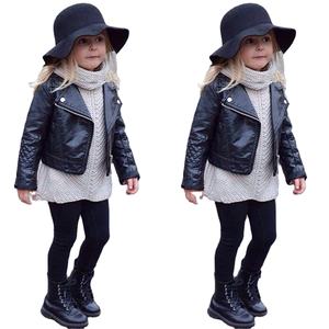 Nuevo estilo bebé niñas niños chaqueta de cuero al por mayor personalizado remache hombro niños niñas pu chaquetas de cuero niños abrigos de piel de invierno - Product Image 6
