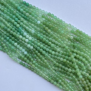 ลูกปัดพลอยเม็ดกลมเรียบสีเขียวธรรมชาติขนาด4มม. 6มม. จากออสเตรเลีย - Product Image 3