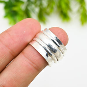 <b>925</b> <b>Silver</b> Luxury Anniversary Spinner <b>Ring</b> - Product Image 1