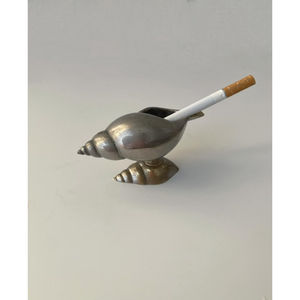 Cendrier en laiton poli de luxe avec incrustation de nacre, cendrier décoratif en métal pour table, pour la décoration de la maison et cadeau en vente - Product Image 6