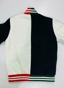 Men's Casual Cotton Fleece Stand Zipper Winter <b>Jacket</b> Letterman Chenille Patches <b>Varsity</b> Style Multi-Color Plus Sizes Sheep - Product Image 2