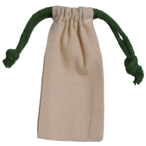 Custom Eco-Friendly 100% Organic Cotton <b>Drawstring</b> Bag Reusable Canvas with Custom Logo Printed Promotional Trendy Gift Bag - Product Image 1