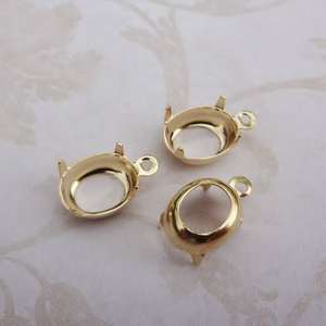 Componente de Joyería Chapado en Oro de 14k sobre Plata 925, Conector de Colgante Cuadrado de 5x10mm, Accesorios Hechos a Mano para la Creación de Joyas - Product Image 6