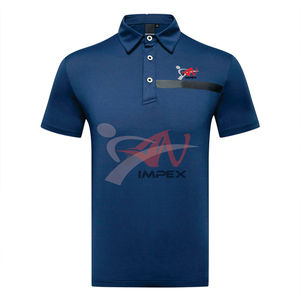 Polo de hombre con logotipo de impresión personalizado de alta calidad, camiseta Polo de hombre flexible de Material personalizado - Product Image 1
