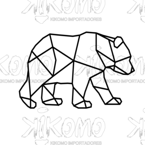 Cuadro de MDF Negro con Diseño de Oso Geométrico - Product Image 2