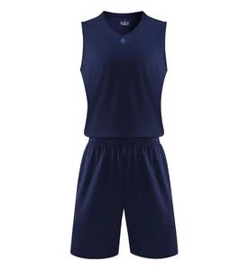 Ensemble de maillot de basket-ball pour adultes, respirant, à séchage rapide, pour entraînement, unisexe, manches courtes, short, polyester, nylon, décontracté - Product Image 1