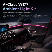Kit d'éclairage ambiant LED RGB 64 couleurs pour Mercedes Benz W177 12V, éclairage d'ambiance intérieur, décoration de voiture