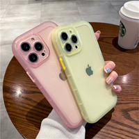 Coque de téléphone transparente antichoc en TPU pour iPhone 16 15 14 11 12 13 Pro Max XR X XS 7 Plus Protection de l'appareil photo Couverture transparente