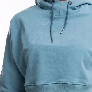 2025 <b>Winter</b> Breathable Women's Hooded Crop <b>Top</b> Hoodies Front Logo Casual Workout Wholesale - Product Image 5