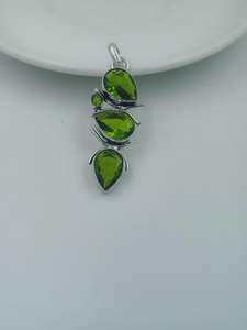 Colgante de Peridoto, Piedra Preciosa, Plata de Ley 925, Joyería Hecha a Mano, Regalo de Piedra Natal de Agosto para Mujer - Product Image 3