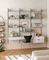 Étagère murale en acier inoxydable, panneau de séparation monobloc, coin café, étagère carrée, présentoir multi-niveaux, moderne et durable