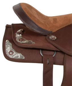 Selle de cheval en cuir synthétique marron de 10 \ "18 \", paquet Texas Star Western Pleasure Trail, dernière conception - Product Image 5