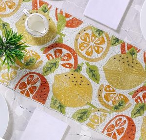 พรมประดับด้วยลูกปัดลายผลไม้สำหรับตกแต่งโต๊ะรับประทานอาหารงานแต่งงานทำจากงานหัตถกรรมหรูหรา - Product Image 3