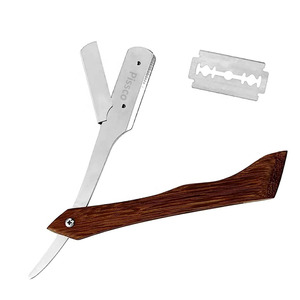 Navaja de Afeitar Profesional para Hombre, de Acero Inoxidable de Alta Calidad, con Mango de Madera, Superventas - Product Image 3