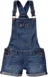 Denim High Quality <b>Short</b> Dungaree for Women Light Wash Distressed Vintage Effortless Style Bib <b>Overall</b> Button Printed Trendy - Product Image 6