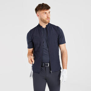 Gilet de golf hybride pour hommes avec panneaux avant rembourrés et dos extensibles veste sans manches respirante coupe-vent pour le sport - Product Image 3