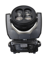 Lumière de scène mobile à tête mobile à 4 yeux LED COB 4x50W avec contrôle DMX512, zoom 8-50, blanc chaud, éclairage de scène de mariage