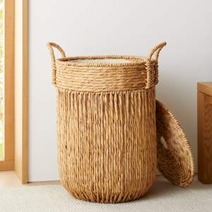 New Arrival Customized Seagrass Woven <b>Baskets</b> Vietnam Manufacturing Storage Holder <b>Laundry</b> Stackable <b>Baskets</b> Clothing Organizers - Product Image 3