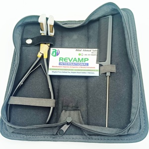 Kit de pinces d'extension de cheveux Micro Link de haute qualité ruban de presse en acier inoxydable durable de marque privée au peigne pour cheveux humains - Product Image 2