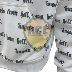 Custom Men's Full Face Zip up Hoodie All Over Print <b>Sweatshirt</b> Streetwear Full Letter Printing Hip Hop Casual Hoodies - Product Image 5