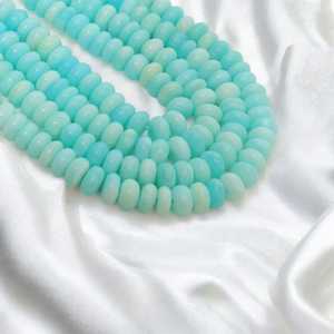 Perles rondes lisses en opale bleu ciel naturel 7mm 8mm 10mm perles de pierres précieuses en vrac pour la fabrication de bijoux bricolage artisanat en gros - Product Image 2