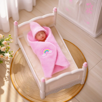Poupées Reborn Aurora Mini de Babeside, 3 pouces, entièrement en silicone, poupées Reborn endormies, nouveau-né fille