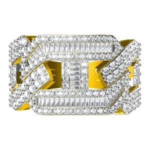 Bague en or massif 14 carats 18 carats Design de luxe personnalisé Bague Hip Hop en argent sterling 925 vvs Bagues de fête en diamant pour femmes - Product Image 2