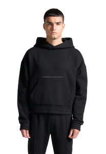 Ensemble de survêtement décontracté pour homme de haute qualité en gros, à épaules tombantes, 2 pièces, pull-over, ensemble de sport pour l'entraînement, vente - Product Image 2
