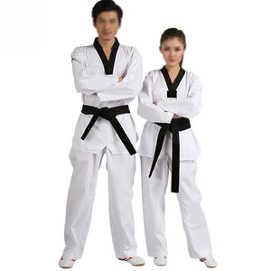 High Quality Bjj Custom Logo Martial Arts Uniform Jiu Jitsu Gi V-<b>neck</b> (Tkd) Taekwondo 2025 Custom Design Karate Wear - Product Image 1