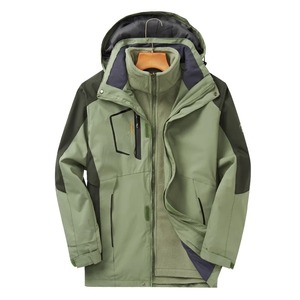 Chaquetas de Montañismo 3 en 1 para Hombre Otoño Invierno, Chaqueta con Capucha Impermeable y Cortavientos, Forro Polar Cálido para Exteriores - Product Image 2